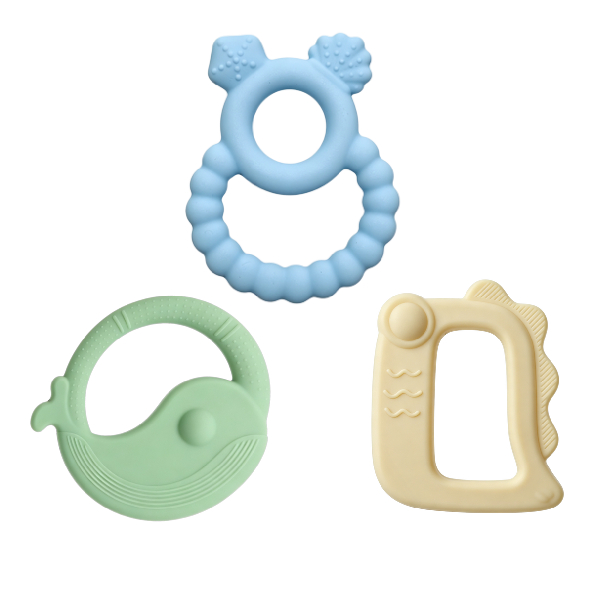 3-Piece Silicone Teether Set
