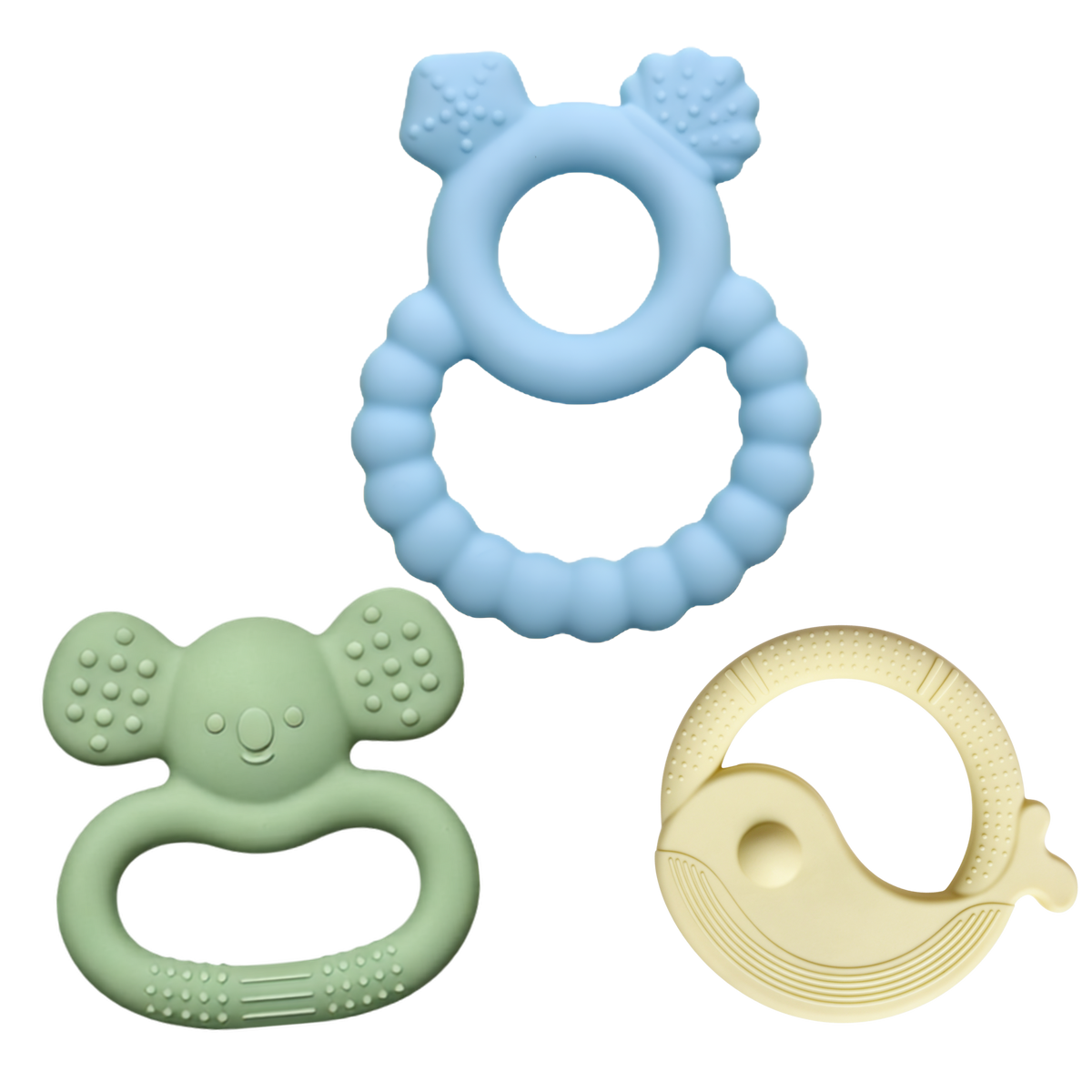 3-Piece Silicone Teether Set